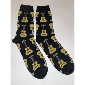 Guitar Pattern Crew Socks for Men Or Women Cool Socks Novelty Socks Fun Socks